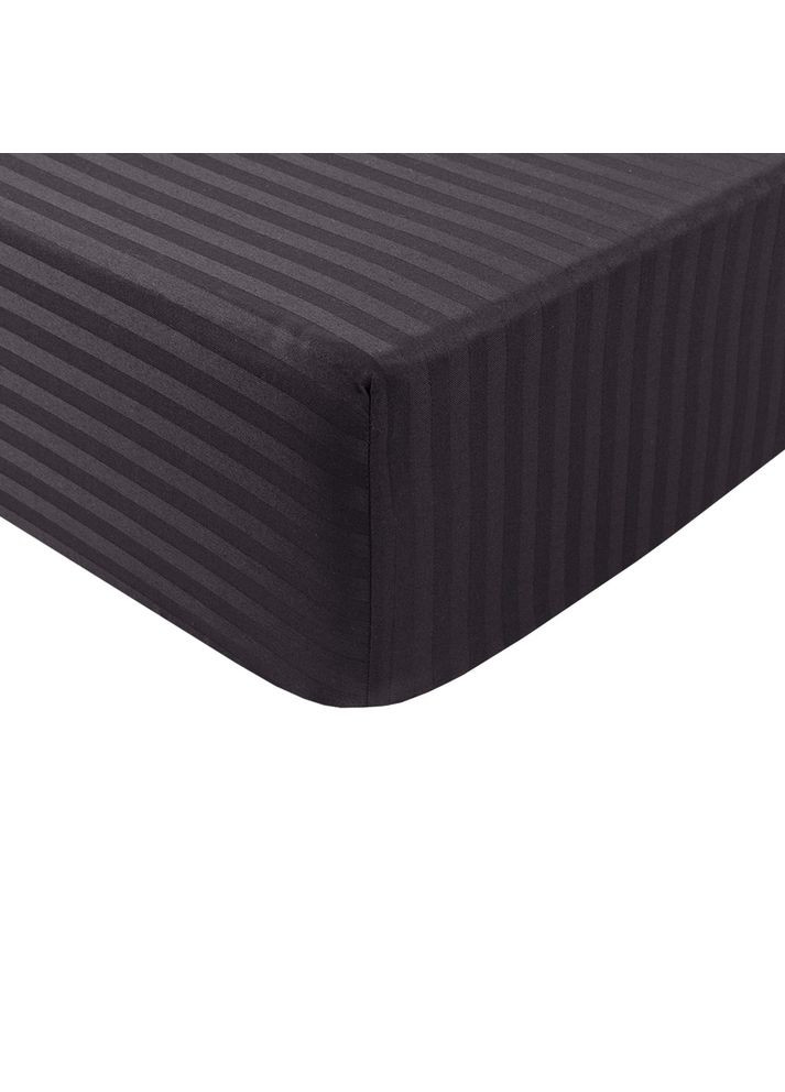 Простирадло Готель — Сатин Страйп 1*1 чорний 180*200*35 на гумці Lotus (306559889)