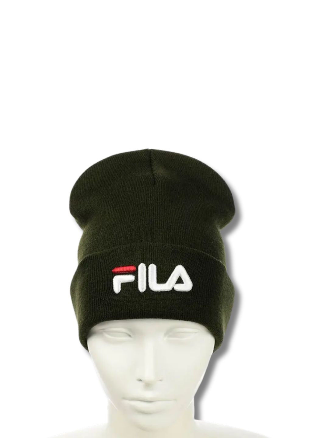 Шапка біні лонг з вишивкою Філа / Fila No Brand Шапка з вишивкою (345557148)