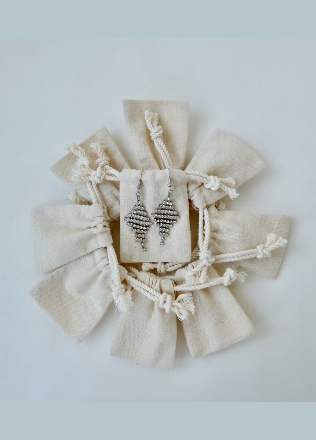 Эко мешочек плотный 10 шт, мешок для хранения/упаковки аксессуаров, украшений 7х5 см шнур хлопковый бежевый No Brand (330027272)