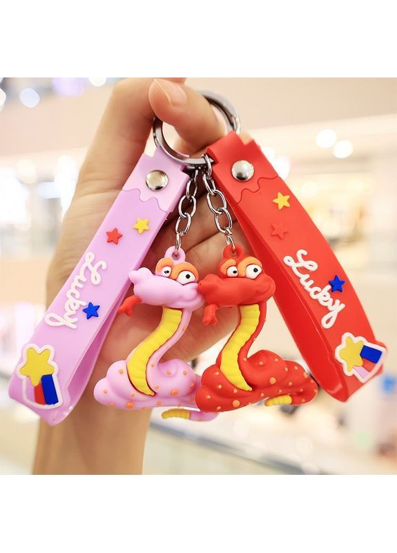 Симпатичний яскравий брелок із зображенням Змії – чудовий подарунок, символ 2025 року в подарунковому пакуванні No Brand (307908711)