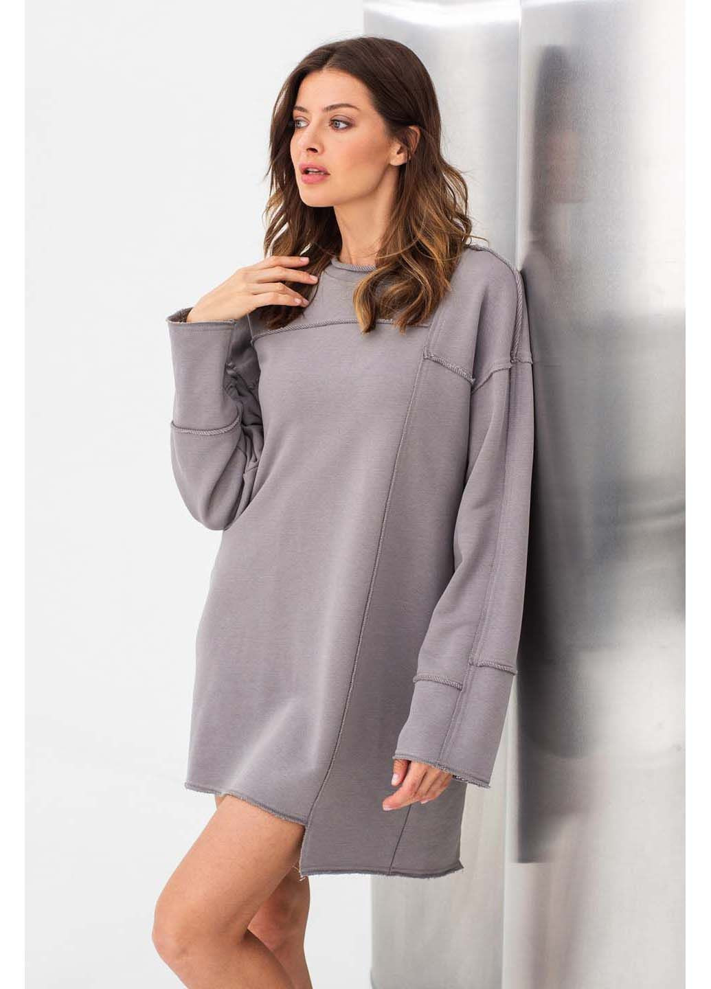 Серое повседневный платье Lesia