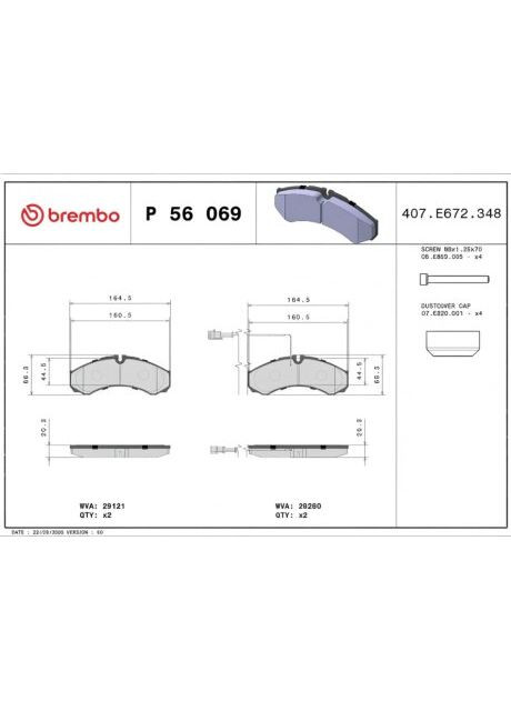 Гальмівні колодки дискові Brembo (367040655)