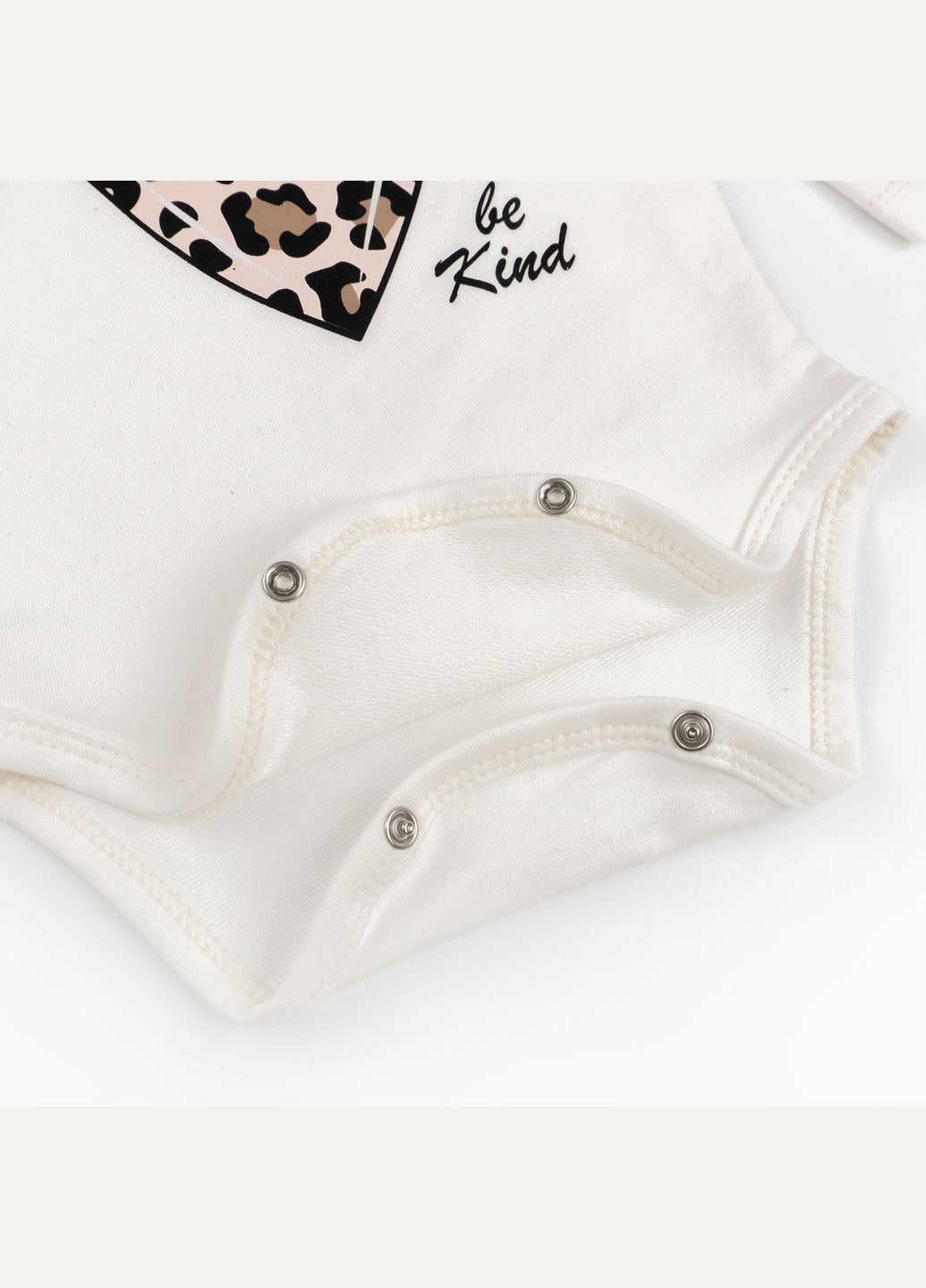 Молочний демісезонний комплект для дівчинки 3 в 1 у леопардовому забарвленні з принтом сердечка leo молочний dexter's