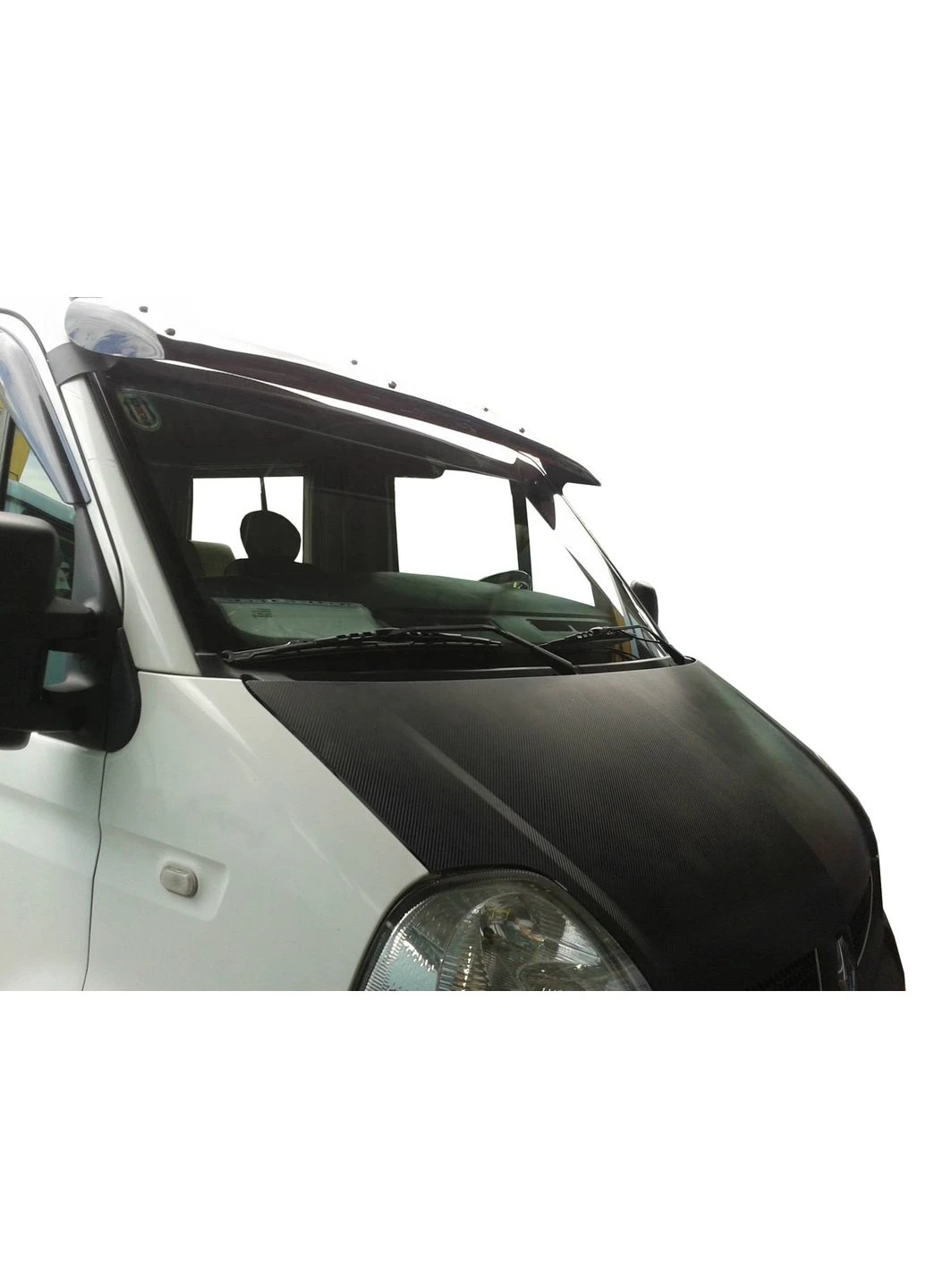 Козирьок на лобове скло V1 (чорний глянець, 5мм) для 2004-2010 рр Opel Movano (389421131)
