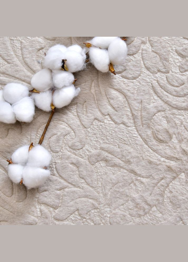 Покривало плед Royal 220x240 см беж євро на ліжко IDEIA (318493937)