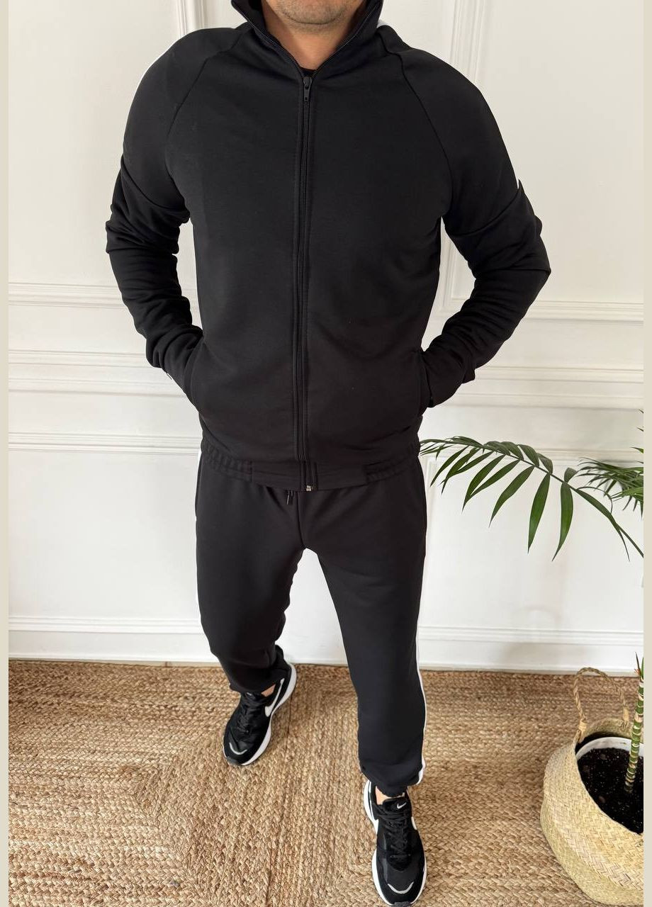 Чорний демісезонний костюм петля двунить туреччина топ якість No Brand