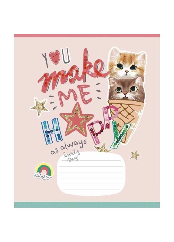 Тетрадь ученическая "I love you" 012-3295L-3 в линию, 12 листов No Brand (330139908)