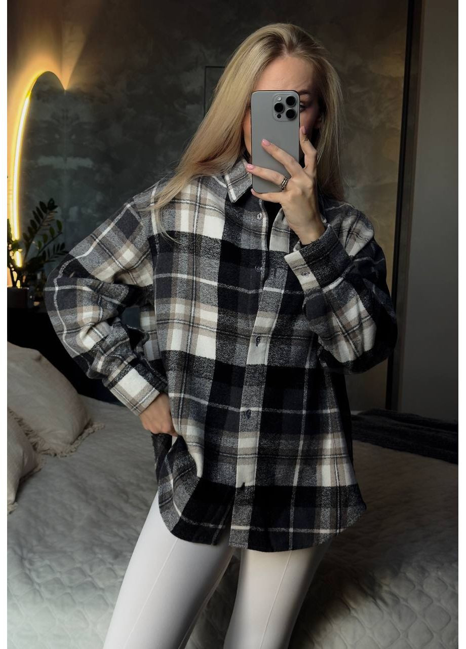 Тепла картата сорочка — ЗАМІРИ В ОПИСІ GD/GL Модний простір (370146959)