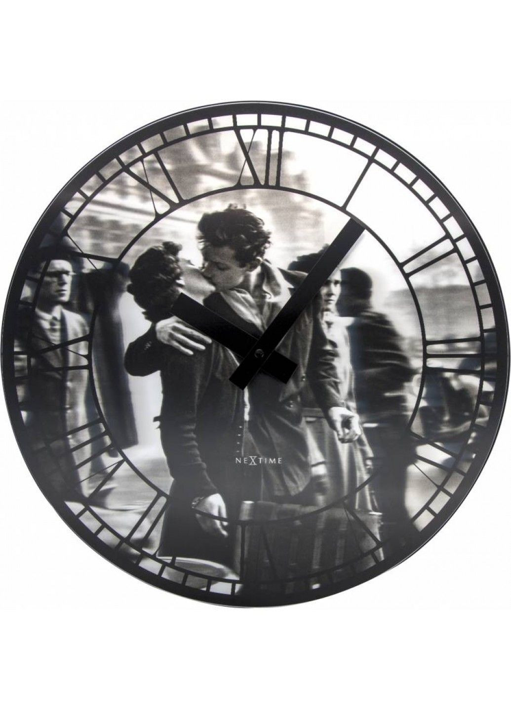 Настенные часы 3D "Kiss me in Paris" Ø39 см NeXtime (290185917)
