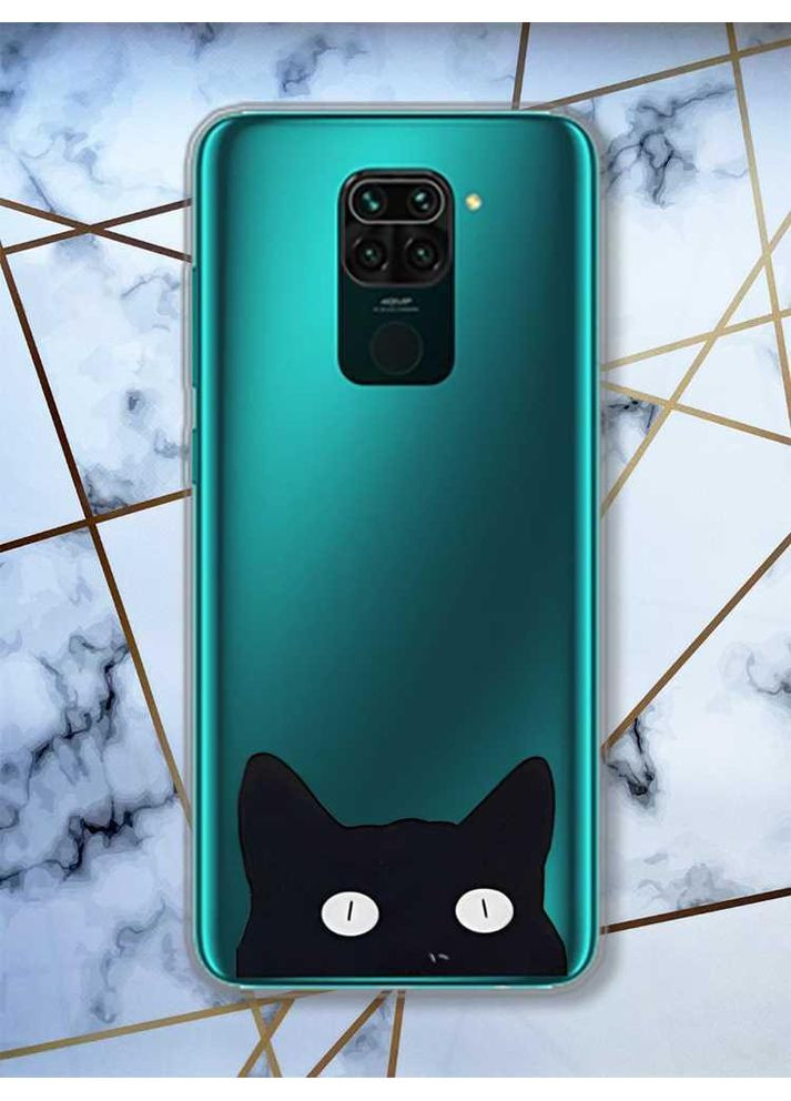 Прозорий чохол на Xiaomi Redmi Note 9 дизайн Котик принт 119 Creative (359493419)