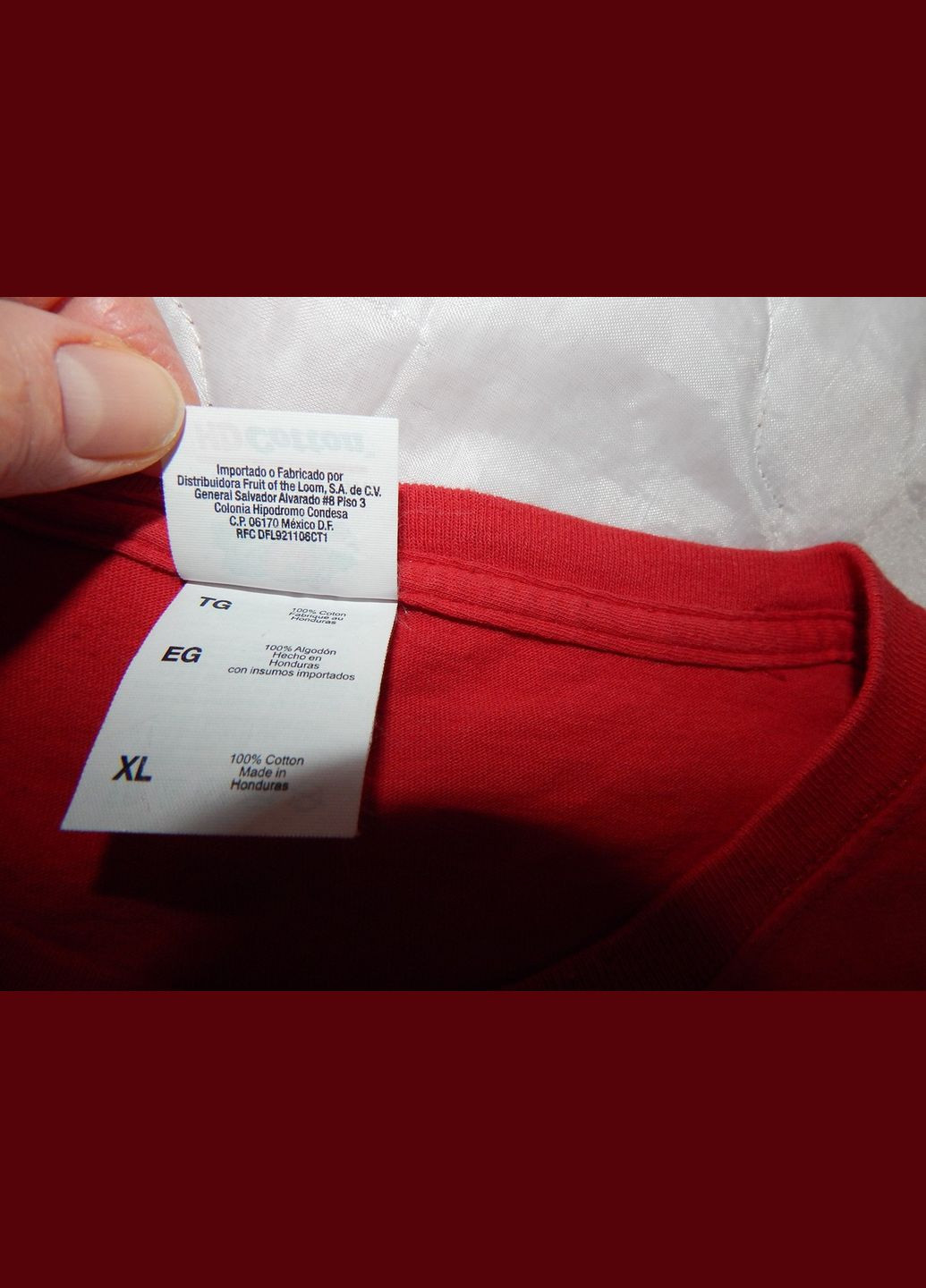 Червона чоловіча футболка оригінал р.52 040fml (тільки в зазначеному розмірі, тільки 1 шт.) Fruit of the Loom