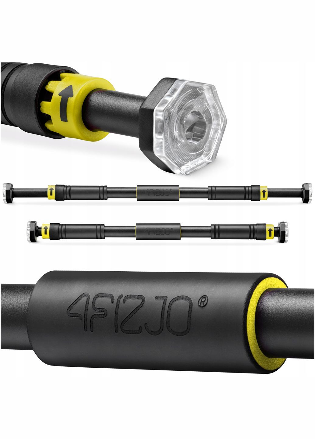 Турник раздвижной 66-100 см Black/Yellow () 4FIZJO P-5907739314765 (340459100)
