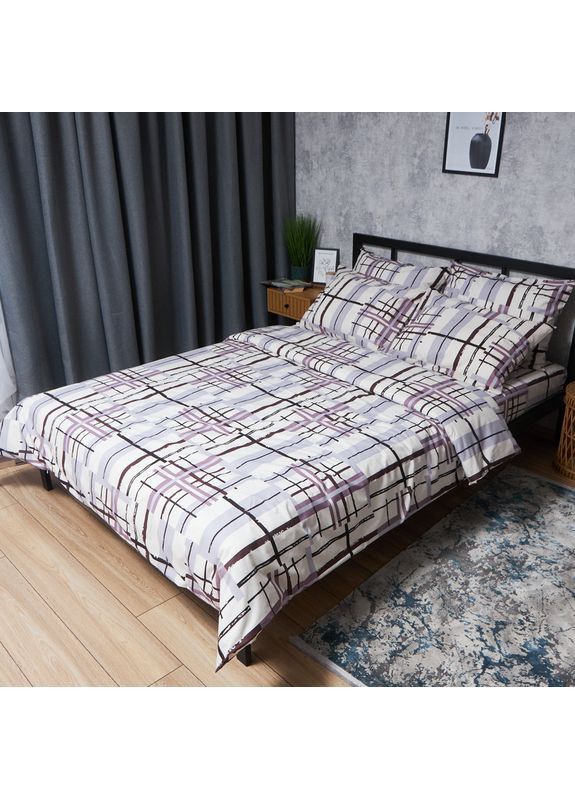 Комплект постільної білизни Бязь Gold Люкс «» Євро 200х220 наволочки 2х50х70 (MS-820007151) Moon&Star Urban Lines (356115763)