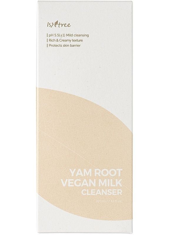 Успокаивающее молочко для очистки лица Yam Root Vegan Milk Cleanser 220ml (2-966936) IsnTree (369797569)
