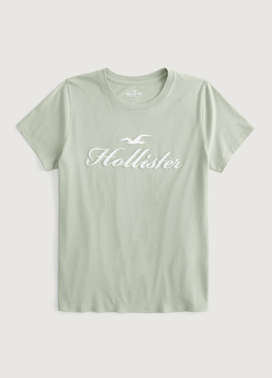 Светло-зеленая летняя футболка hc9830w Hollister