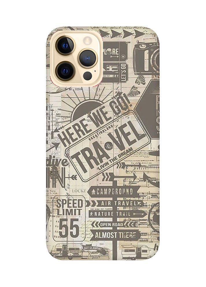 Матовый чехол с красными боками на iPhone 12 Pro Max:: Путешествия (принт 324) Creative (360711930)