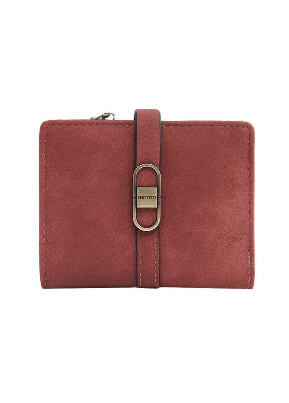 Женский кошелек PT23-2087 Burgundy клатч с пряжкой повседневный складной маленький 3шт Prettyzys (352012501)