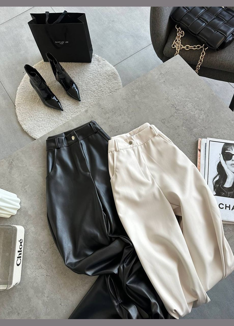 Штани жіночі з еко-шкіри прямого крою Adelante (316513751)