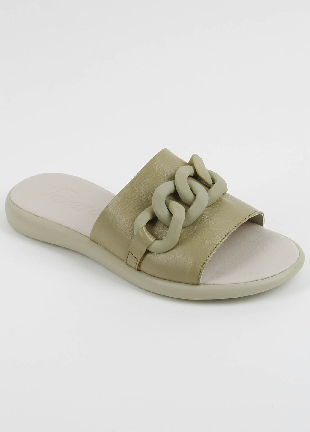 Зеленые шлепанцы женские кожаные 339713 Power