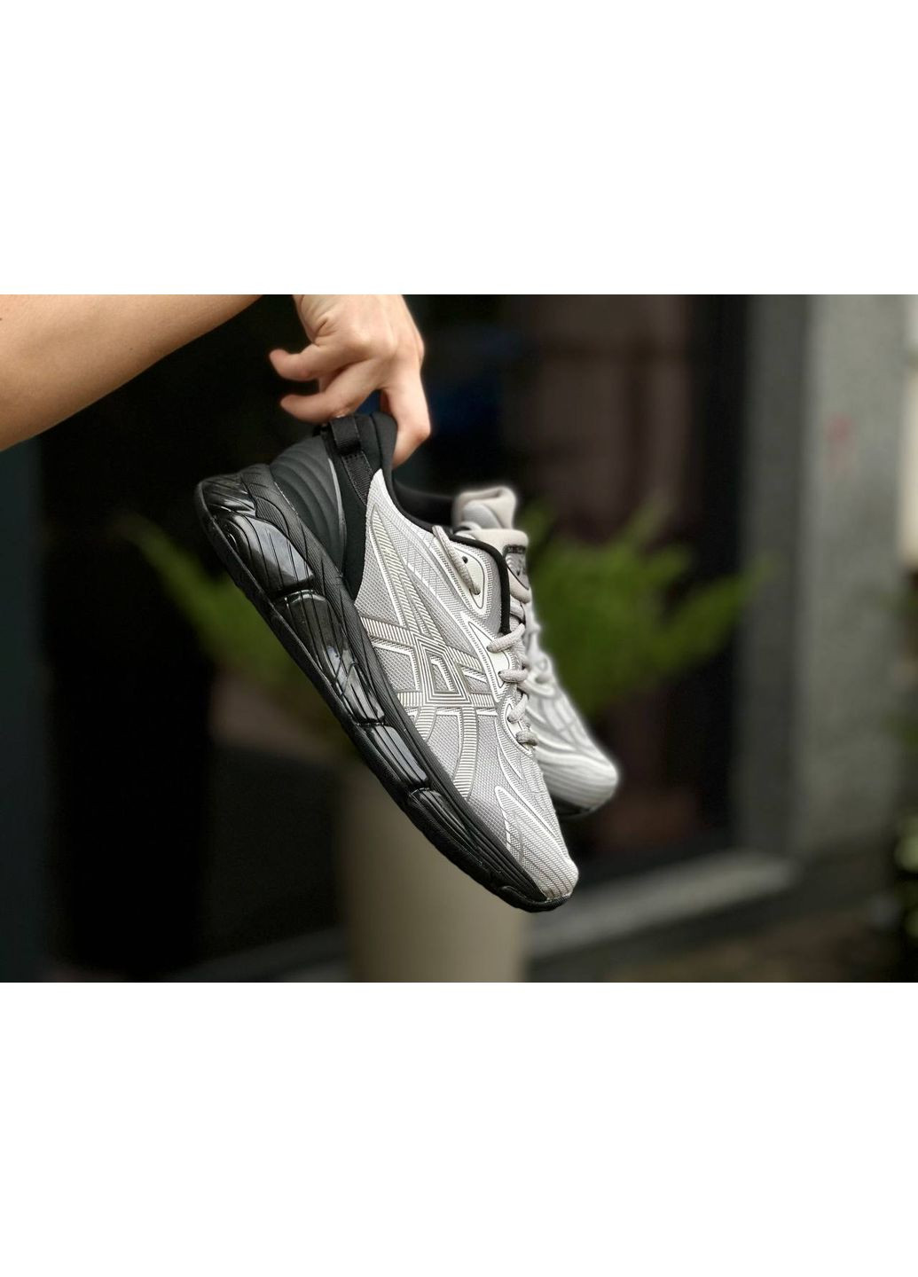 Серые демисезонные кроссовки мужские asics gel-quantum x c.p. company 360 grey black асикс гель квантум No Brand