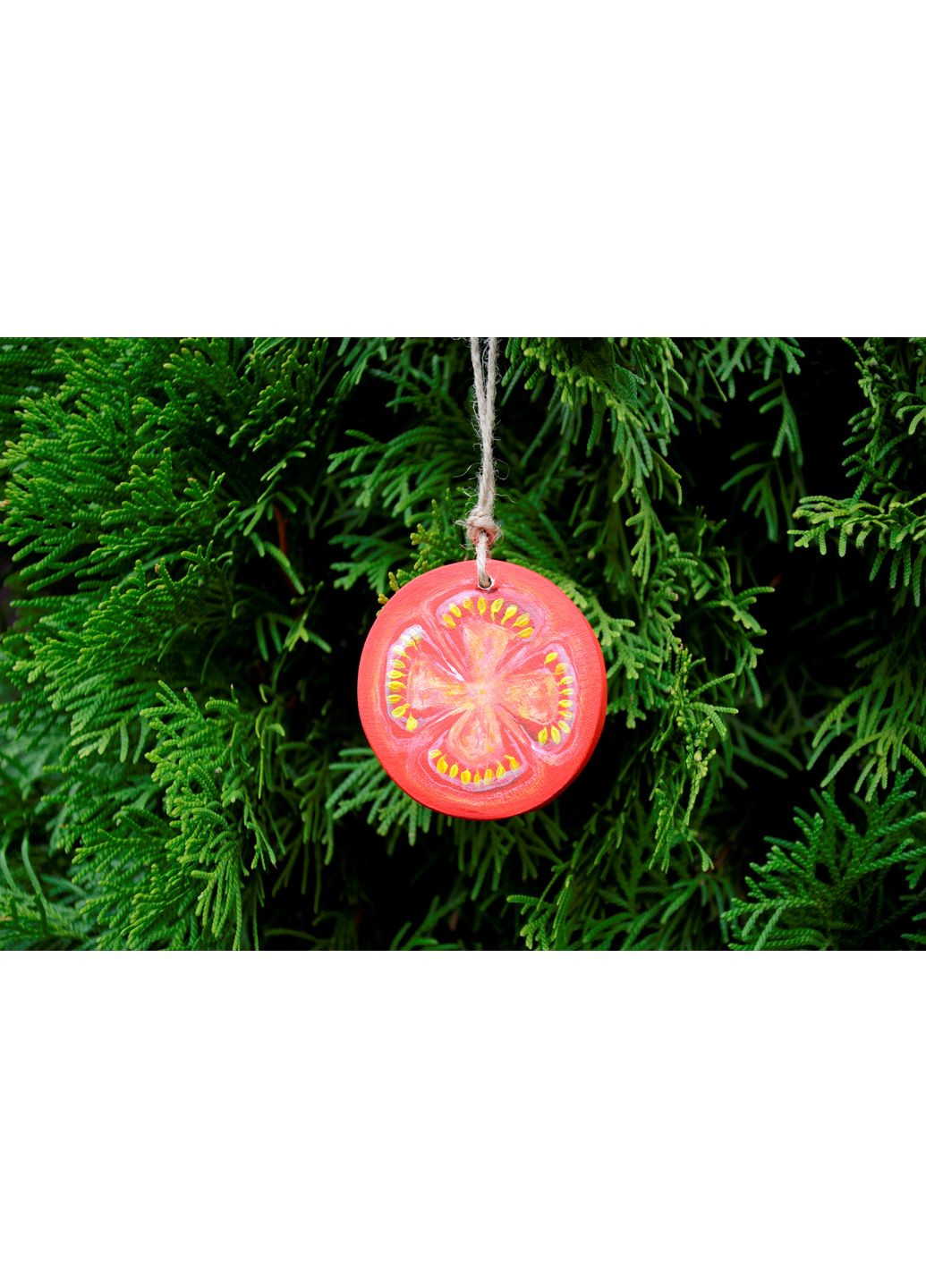 Набір Дерев'яних підвісок - сувенір "Хліб, Помідор і Сало" Lucy Kozyra (369407805)