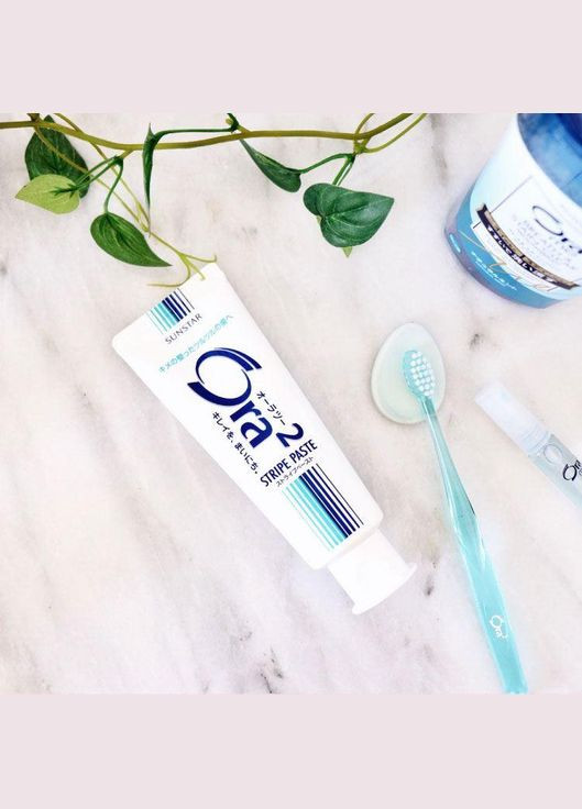 Ora2 Stripe Paste зубна паста подвійний кальцій, 140 г Sunstar (308390769)