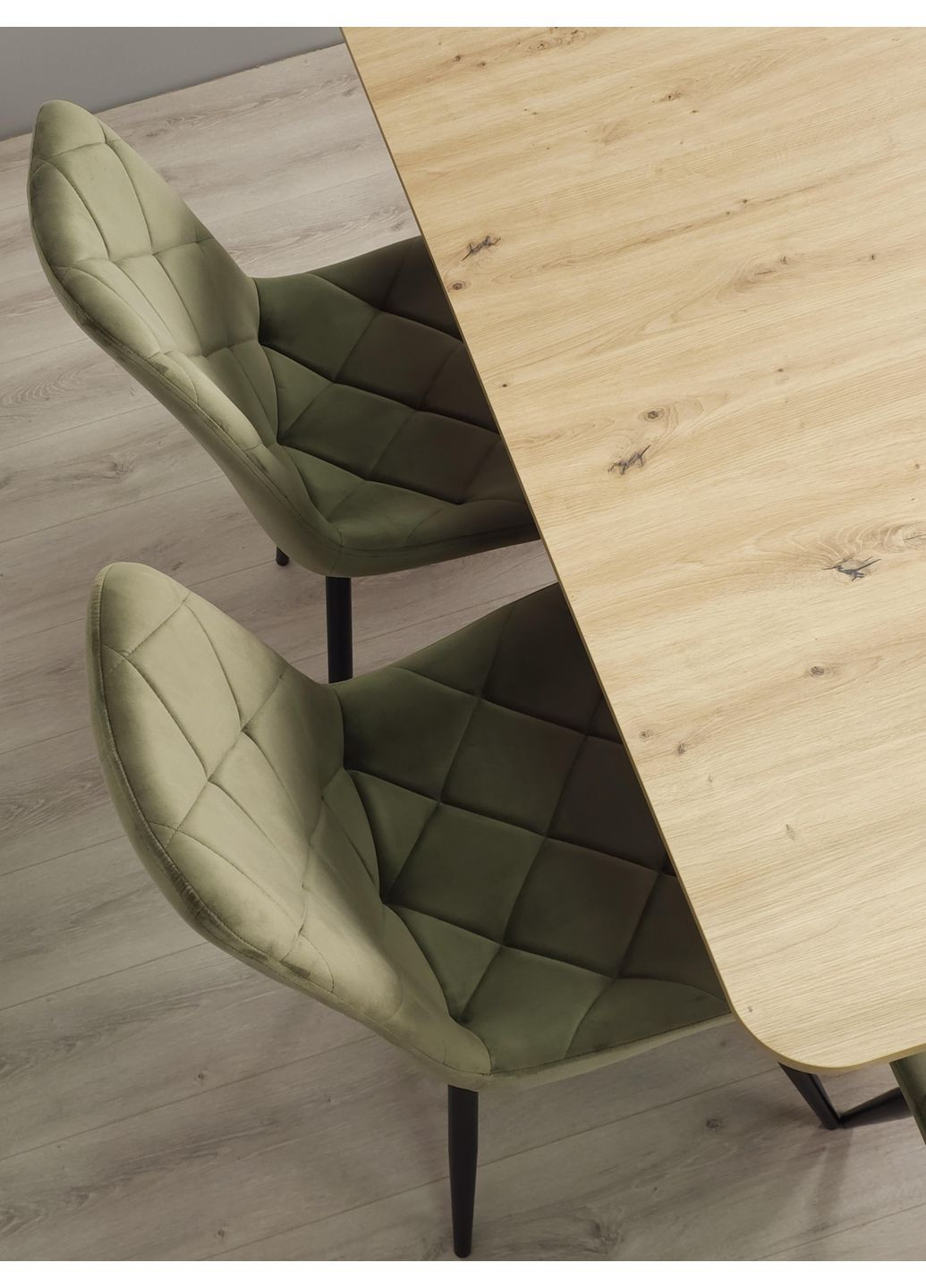 Стілець SHELL чорний каркас/оливковий велюр Intarsio (372178486)