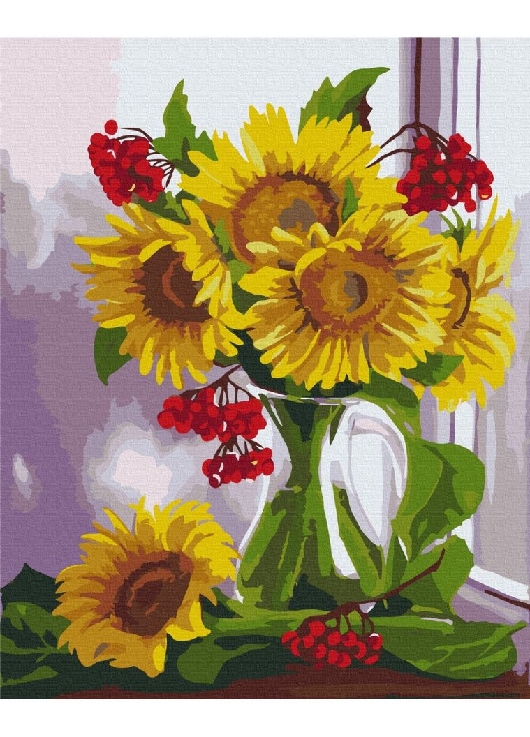 Калиновые подсолнухи © Valentyna Ivanova Brushme (317260497)