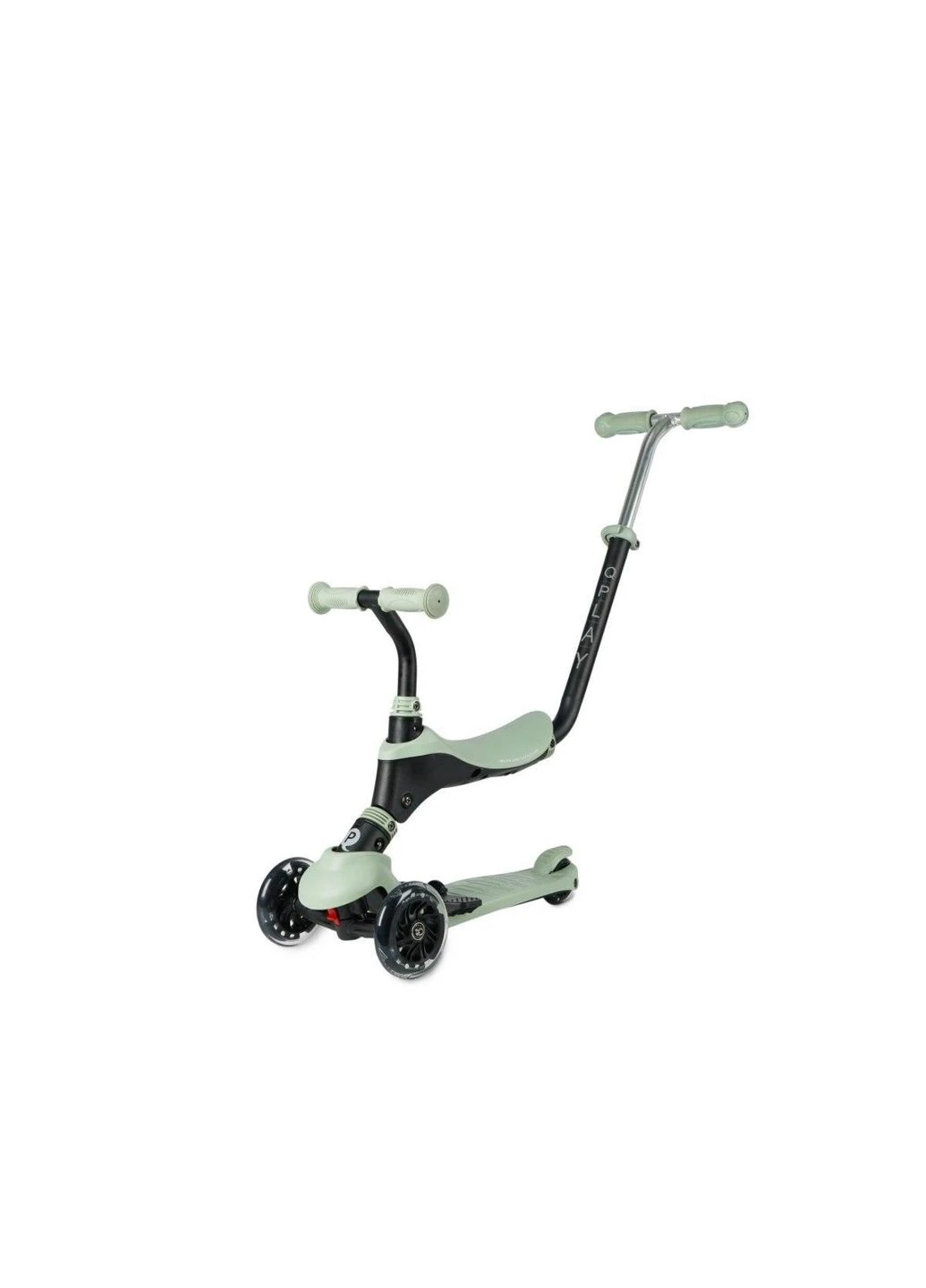Детский 3-колесный самокат 3 в 1 Sema Pro Green 5691, 5061047481240 Qplay (362539744)