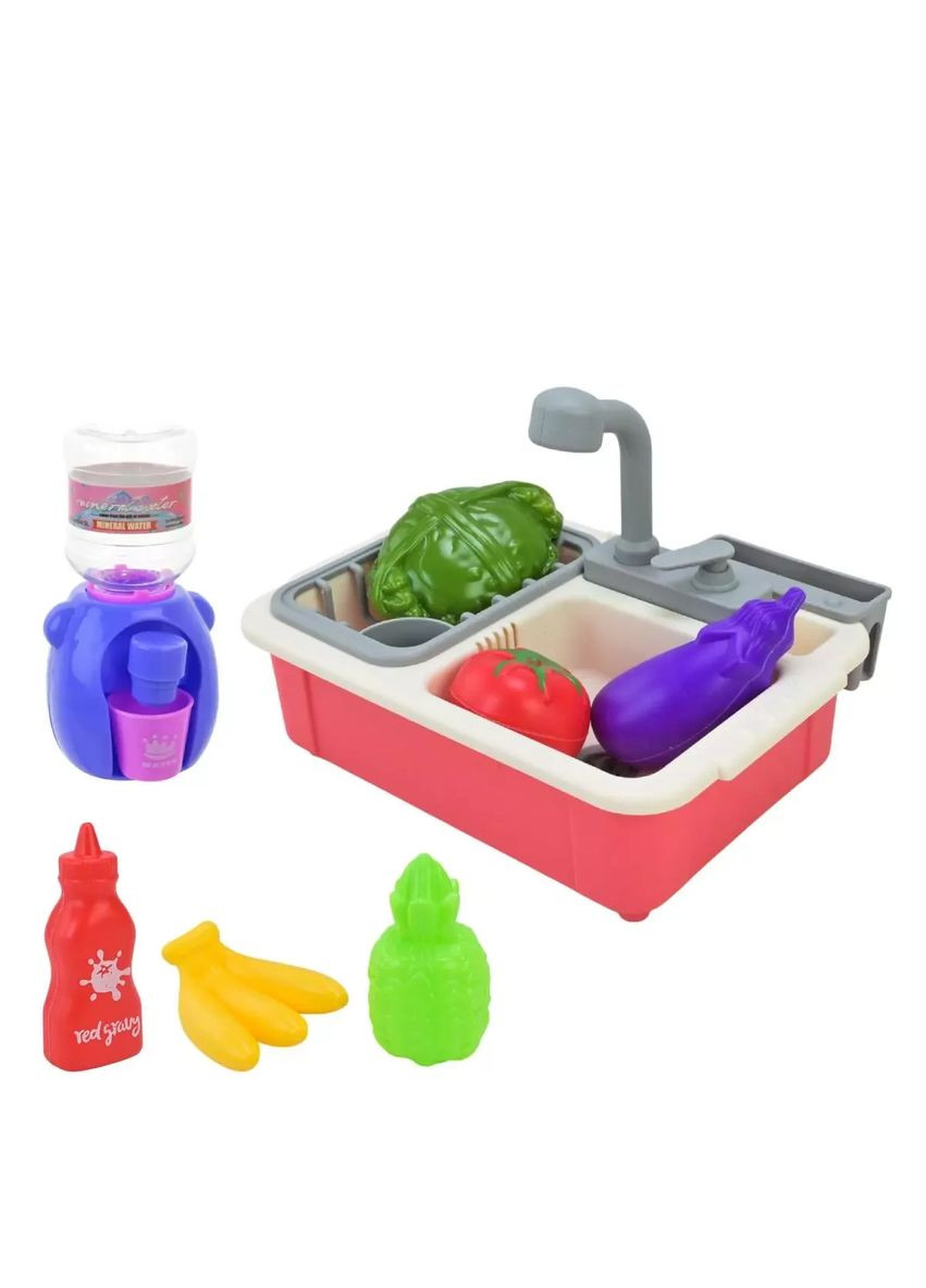 Игровой набор кухня мойка кулер продукты и аксессуары 345-9C No Brand (362435194)