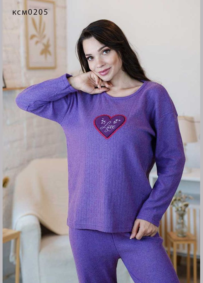 Прозора жіноча тепла м'яка піжама KSM