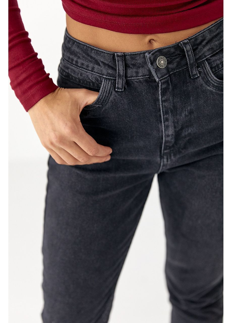 Женские джинсы Mom Fit - черный цвет Lurex - (364967658)