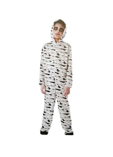 Костюм на Хэллоуин для мальчика Мумия S бело-черный Jannet Комбінезон (360920681)