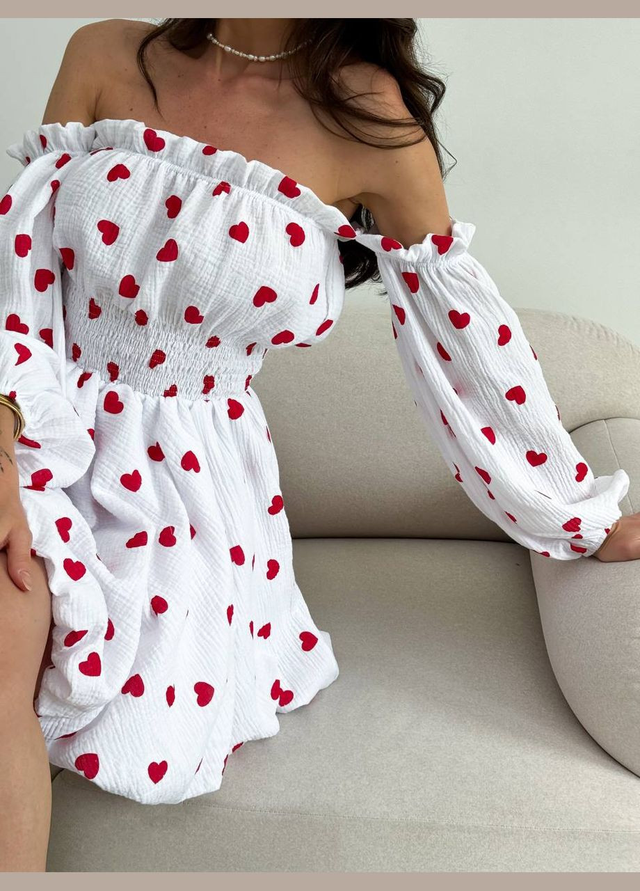 Білий жіноча сукня муслін No Brand