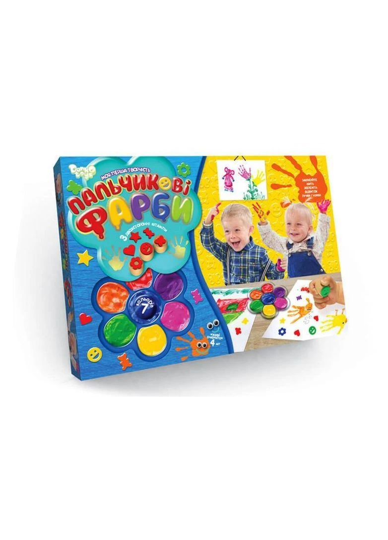 Пальчиковые краски РК-01-02 "Мое первое творчество" 7 цветов DANKO Danko Toys (389895210)