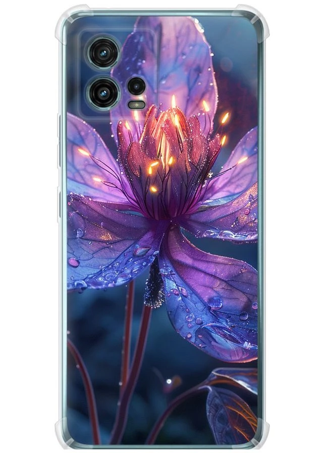 Силикон с усиленными углами чехол 'Магический цветок' для Endorphone Motorola G72 (316646847)