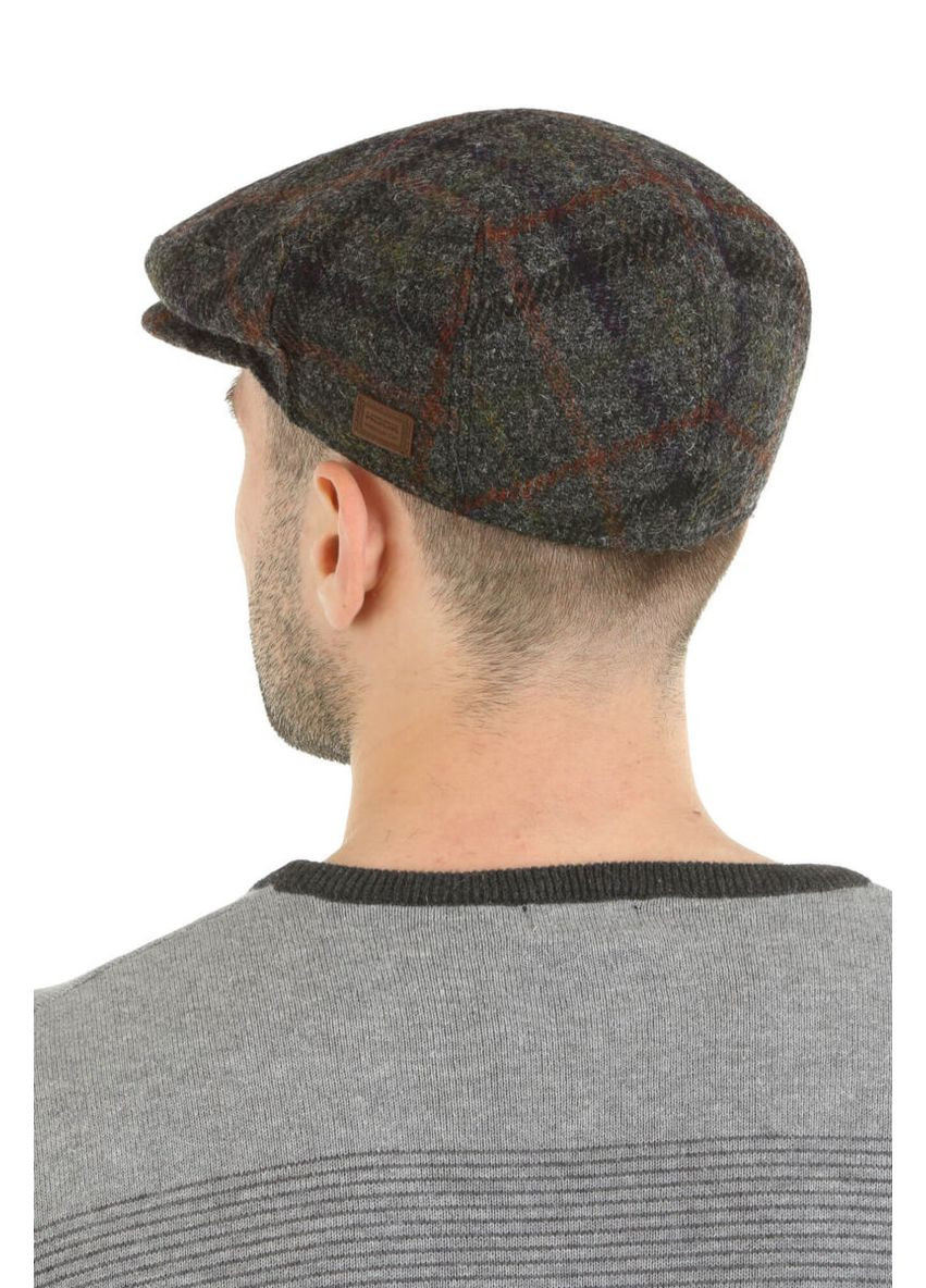 Кепка класична реглан із вовни сіра в клітинку (SC50132) Hook (295638111)