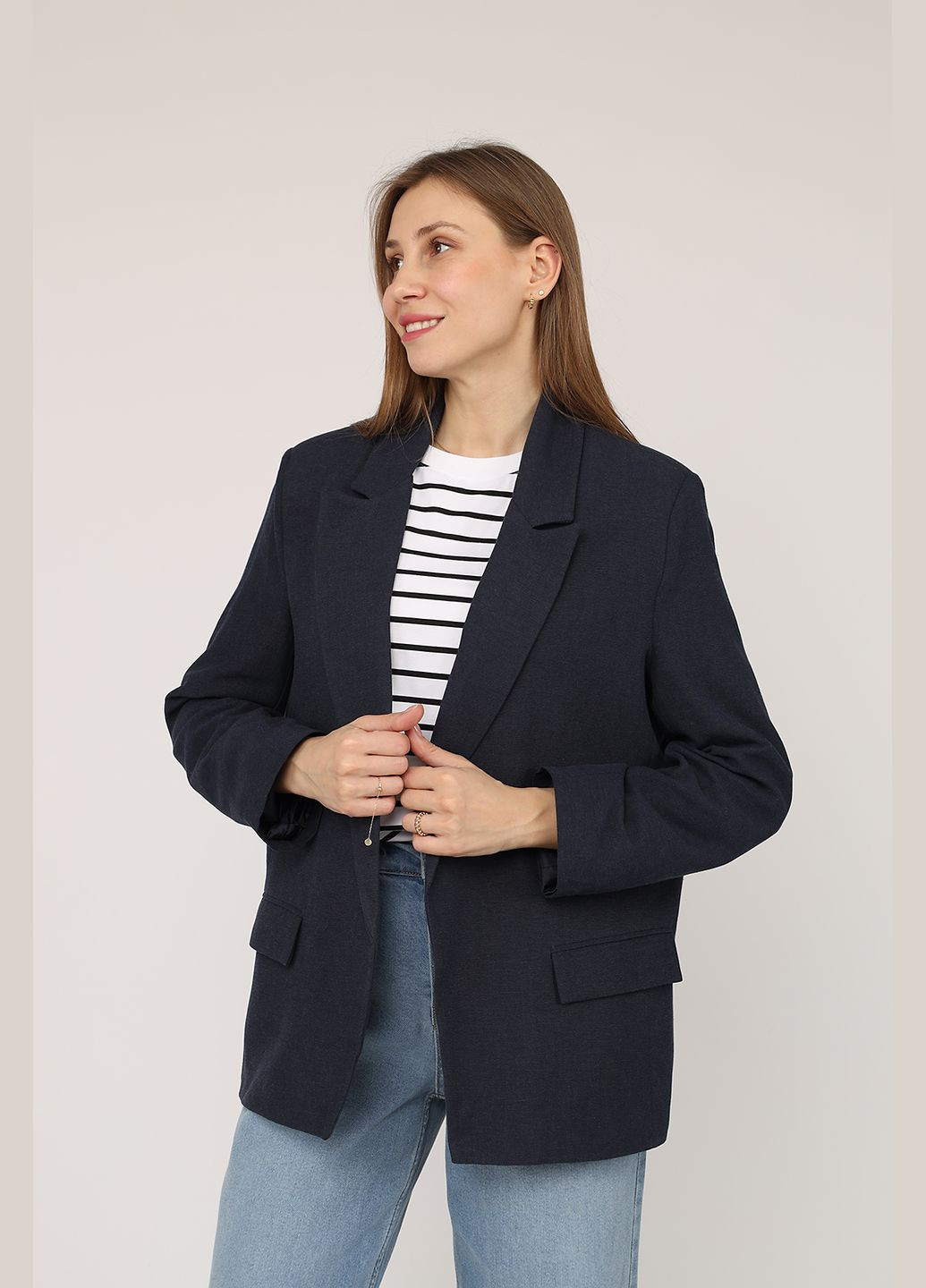 Жакет жіночий колір синій ЦБ-00271988 Bisou (323081427)