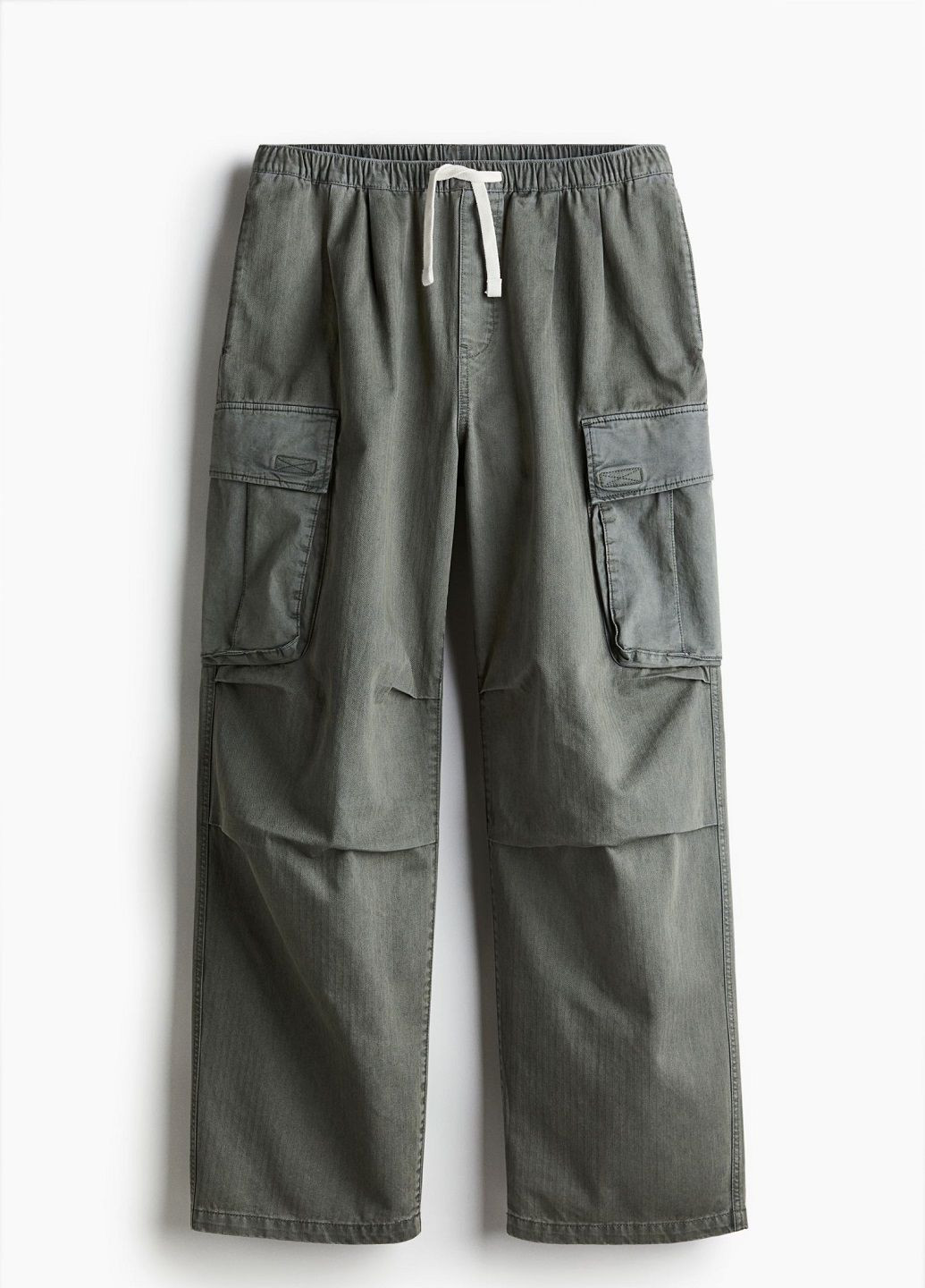 Хаки джинсовые демисезонные брюки H&M