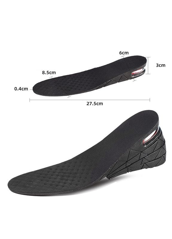 Устілки для збільшення зросту на 3-6 см ортопедичні універсального розміру довжиною 27 см No Brand (337169218)