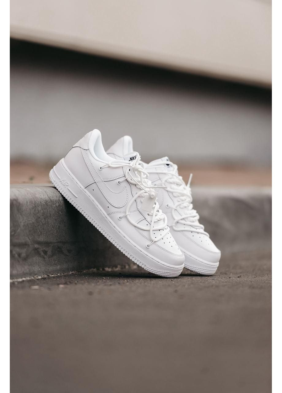 Білі Осінні кросівки чоловічі nike air force 1 white v2 найк аір форс 1 преміум No Brand