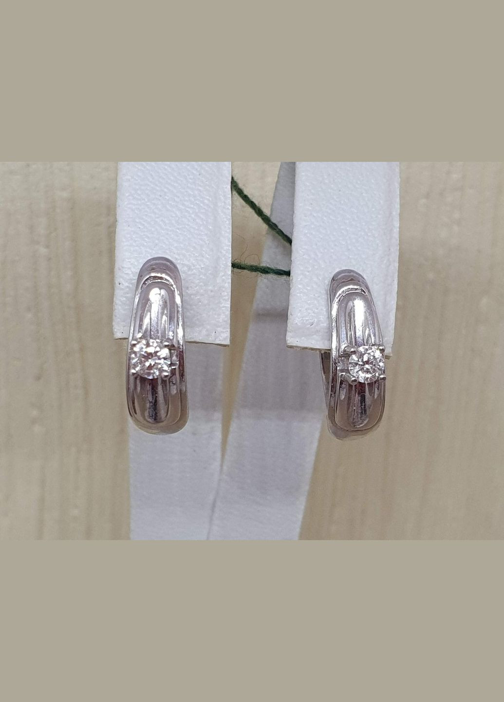 Золотые серьги с бриллиантами. 2801/1 No Brand (300293174)