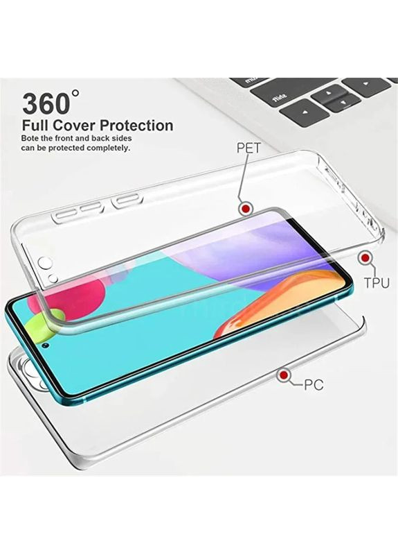 360 протиударний чохол для Samsung Galaxy A56 прозорий двосторонній чохол на самсунг А56 TPU (366873563)