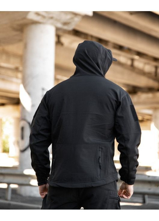 Тактическая мужская демисезонная куртка черная No Brand (362419405)