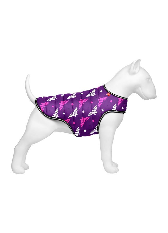 Курточка-накидка для собак Clothes, малюнок "Диво-жінка фіолет",, А 41 см, B 58-70 см, С 42-52 см WAUDOG (279561619)