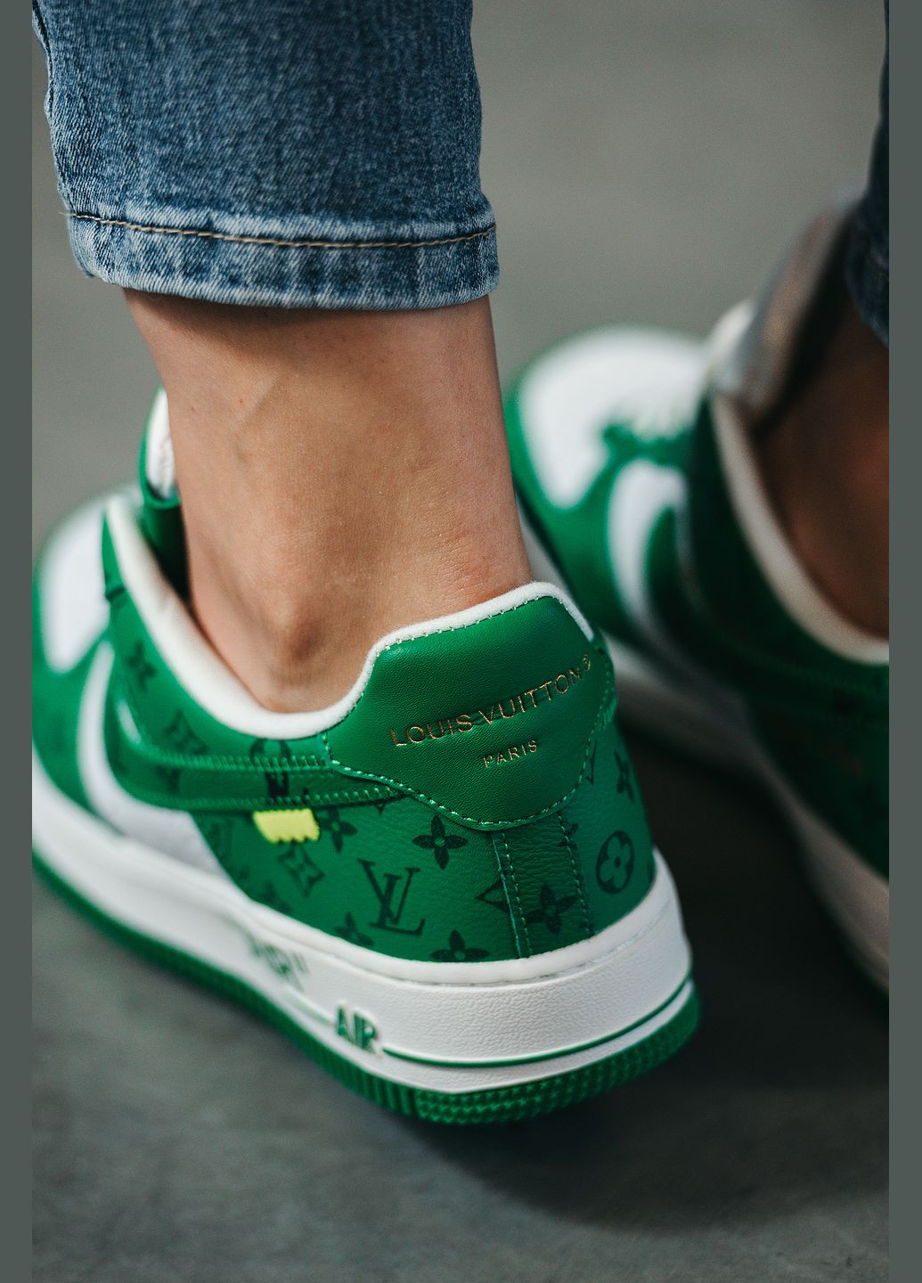 Кросівки жіночі Nike Air Force 1 x Louis Vuitton green white | Найк Аір Форс 1 зелені білі No Brand зелені демісезони (315761818)