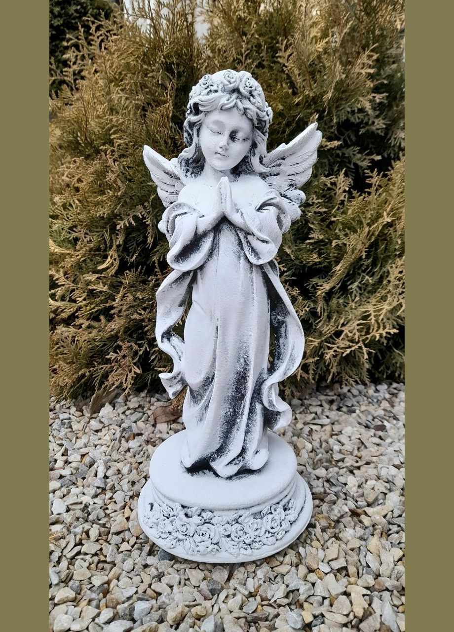 Ангел на подставке в веночке молится светящийся 32*15*12 см (СП5284 св) Гранд Презент (282743602)