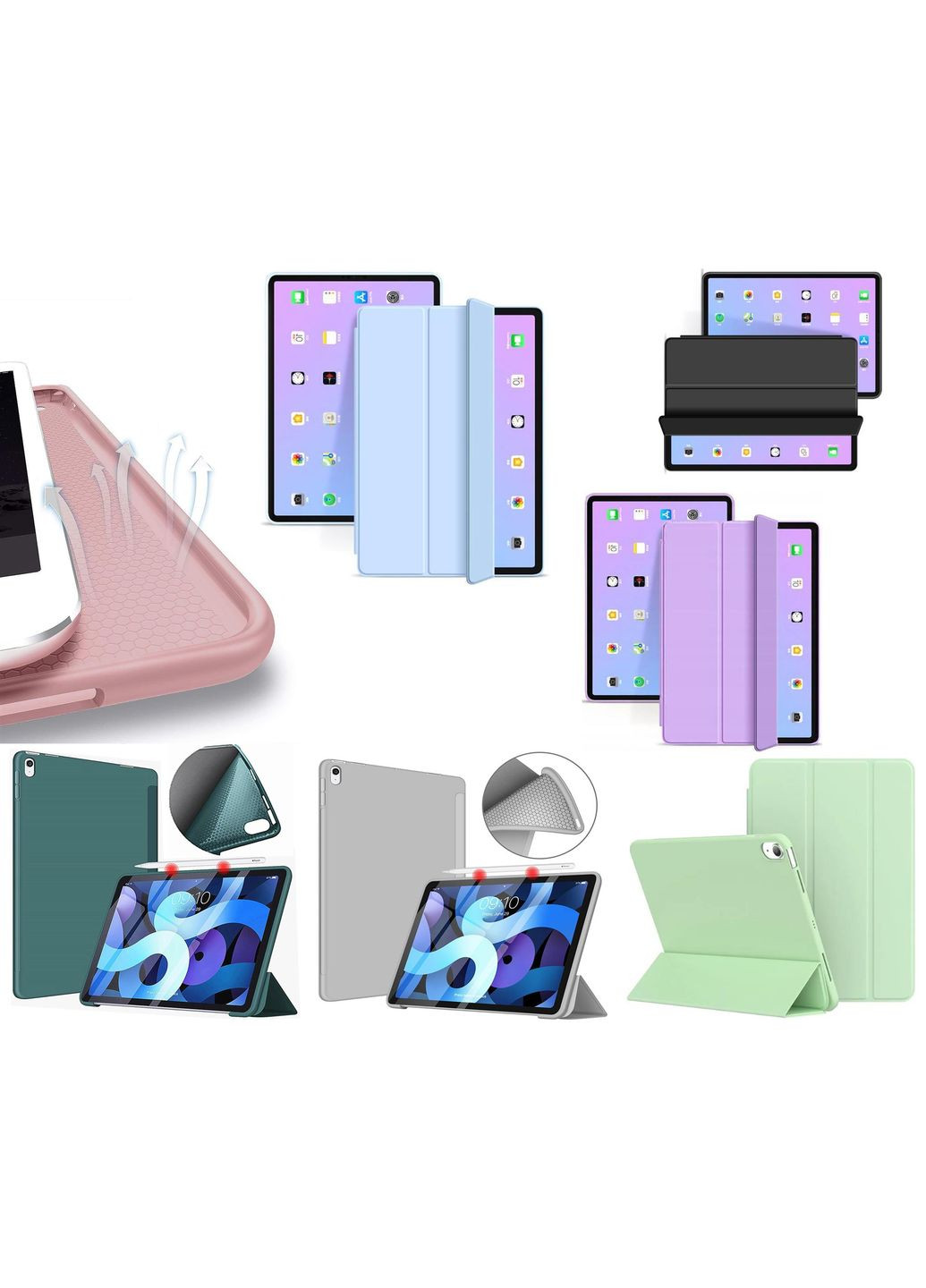 Чехол Tri Fold Soft TPU Silicone для Apple iPad Air 11" M2 2024 Pink (711410) BeCover (366220134)