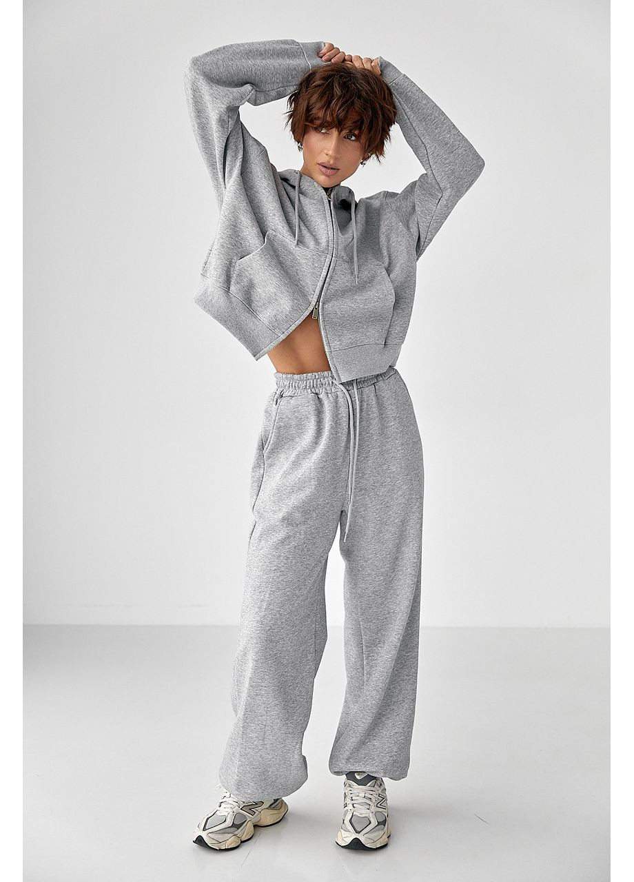 Теплый спортивный костюм с капюшоном с розовым начесом Lurex (370395927)