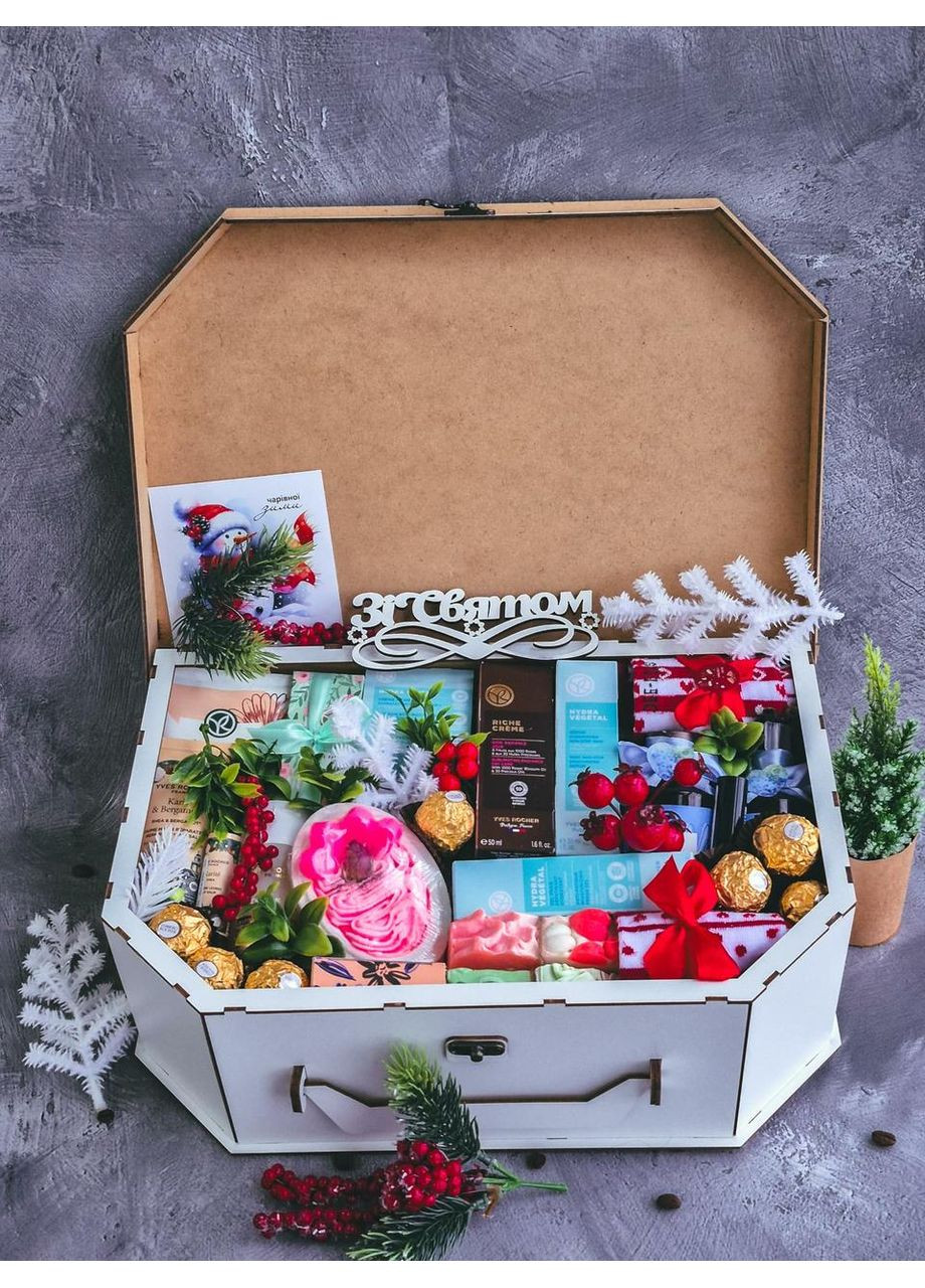 Подарунковий набір Luxury Beauty Box» Преміум подарунок для жінки, дружини, дівчини, мами або керівниці на Новий рік, на Миколая Yves Rocher (373681275)